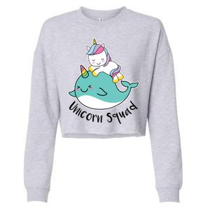 Unicorn Squad Whale Cropped Pullover Crew