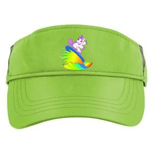 Unicorn Surfing On the Rainbow Adult Drive Performance Visor