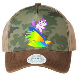 Unicorn Surfing On the Rainbow Legacy Tie Dye Trucker Hat