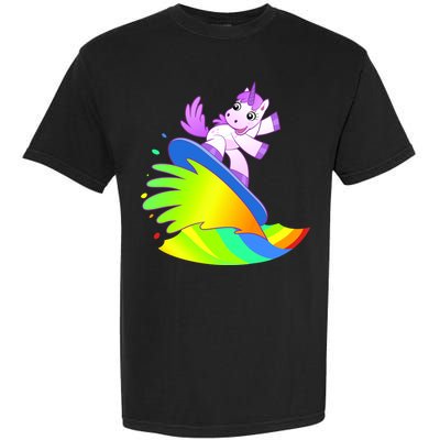 Unicorn Surfing On the Rainbow Garment-Dyed Heavyweight T-Shirt