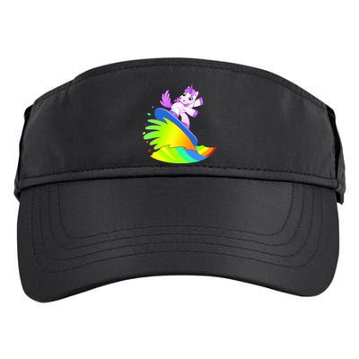 Unicorn Surfing On the Rainbow Adult Drive Performance Visor