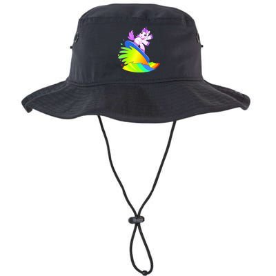 Unicorn Surfing On the Rainbow Bucket Hat