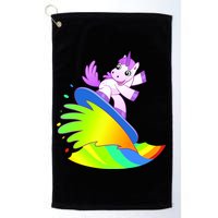 Unicorn Surfing On the Rainbow Golf Towel