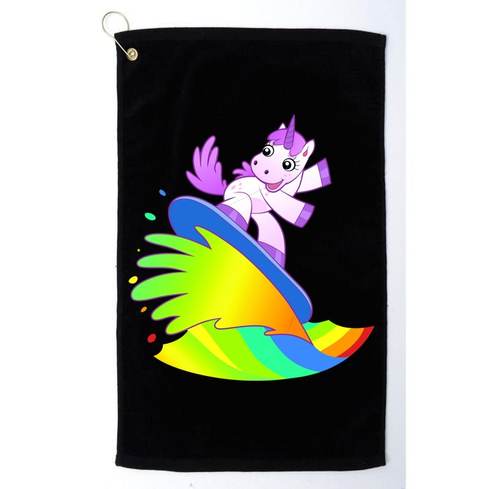 Unicorn Surfing On the Rainbow Golf Towel