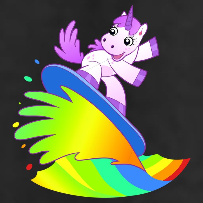 Unicorn Surfing On the Rainbow Golf Towel