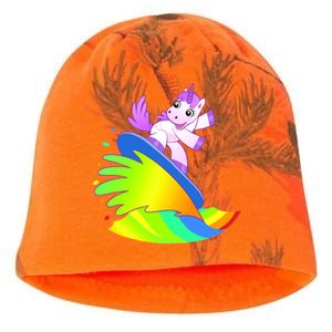 Unicorn Surfing On the Rainbow Kati - Camo Knit Beanie