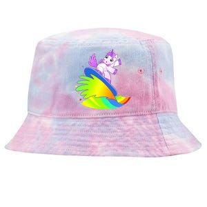 Unicorn Surfing On the Rainbow Tie-Dyed Bucket Hat