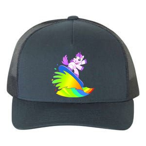 Unicorn Surfing On the Rainbow Yupoong Adult 5-Panel Trucker Hat