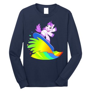 Unicorn Surfing On the Rainbow Long Sleeve Shirt