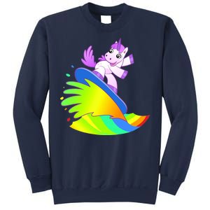 Unicorn Surfing On the Rainbow Sweatshirt