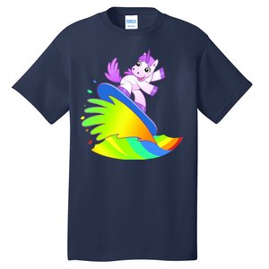 Unicorn Surfing On the Rainbow Tall T-Shirt