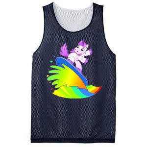 Unicorn Surfing On the Rainbow Mesh Reversible Basketball Jersey Tank