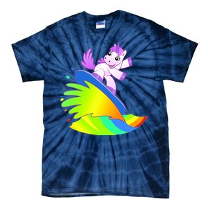 Unicorn Surfing On the Rainbow Tie-Dye T-Shirt