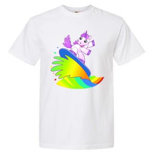 Unicorn Surfing On the Rainbow Garment-Dyed Heavyweight T-Shirt