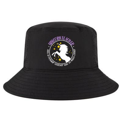 Unicorn Teacher Just A Regular Teacher But So Much Cooler Cool Comfort Performance Bucket Hat