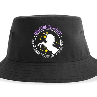 Unicorn Teacher Just A Regular Teacher But So Much Cooler Sustainable Bucket Hat