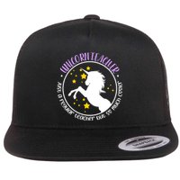 Unicorn Teacher Just A Regular Teacher But So Much Cooler Flatbill Hat