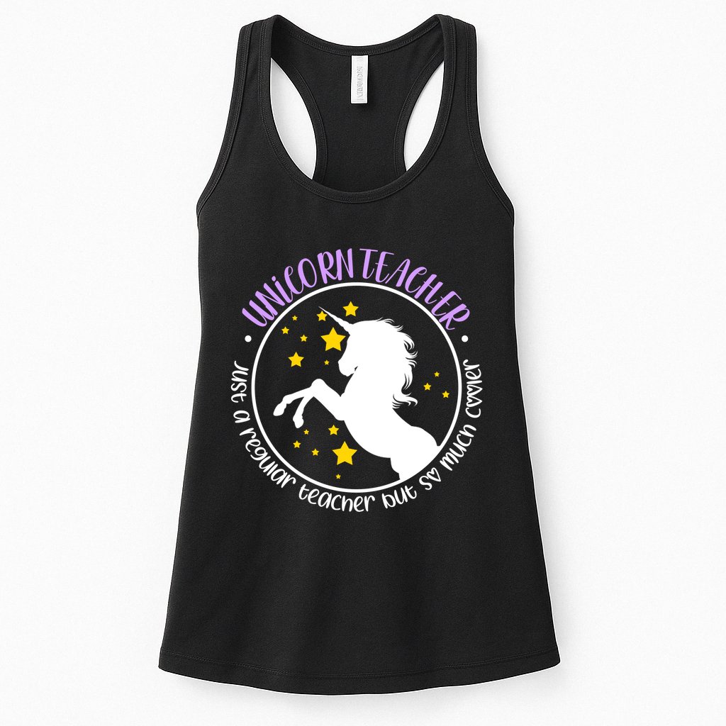Unicorn Teacher Just A Regular Teacher But So Much Cooler Womens Tank Top