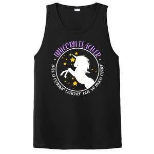 Unicorn Teacher Just A Regular Teacher But So Much Cooler PosiCharge Competitor Tank