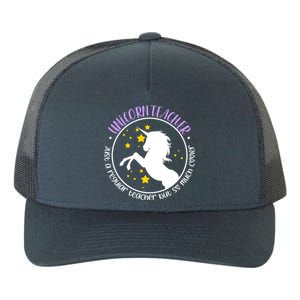 Unicorn Teacher Just A Regular Teacher But So Much Cooler Yupoong Adult 5-Panel Trucker Hat