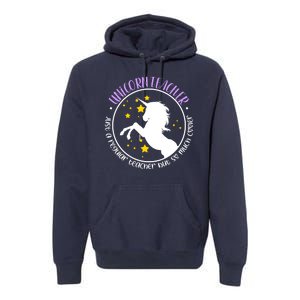 Unicorn Teacher Just A Regular Teacher But So Much Cooler Premium Hoodie