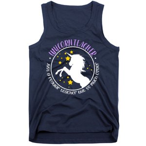 Unicorn Teacher Just A Regular Teacher But So Much Cooler Tank Top