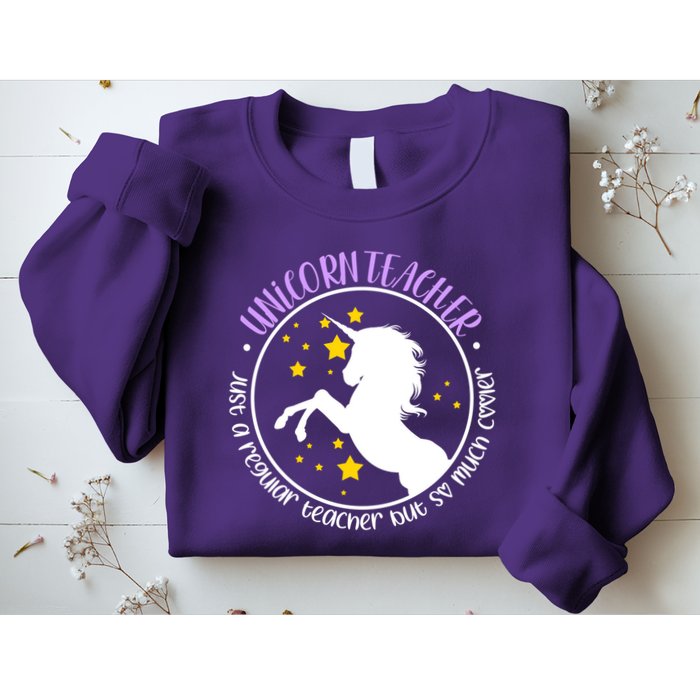 Unicorn Teacher Just A Regular Teacher But So Much Cooler Sweatshirt
