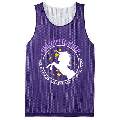 Unicorn Teacher Just A Regular Teacher But So Much Cooler Mesh Reversible Basketball Jersey Tank