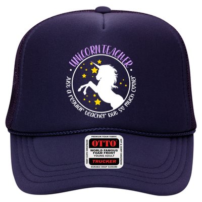 Unicorn Teacher Just A Regular Teacher But So Much Cooler Trucker Hat
