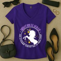 Unicorn Teacher Just A Regular Teacher But So Much Cooler Women's V-Neck T-Shirt