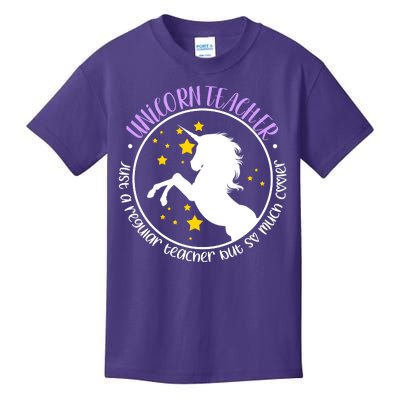 Unicorn Teacher Just A Regular Teacher But So Much Cooler Kids T-Shirt