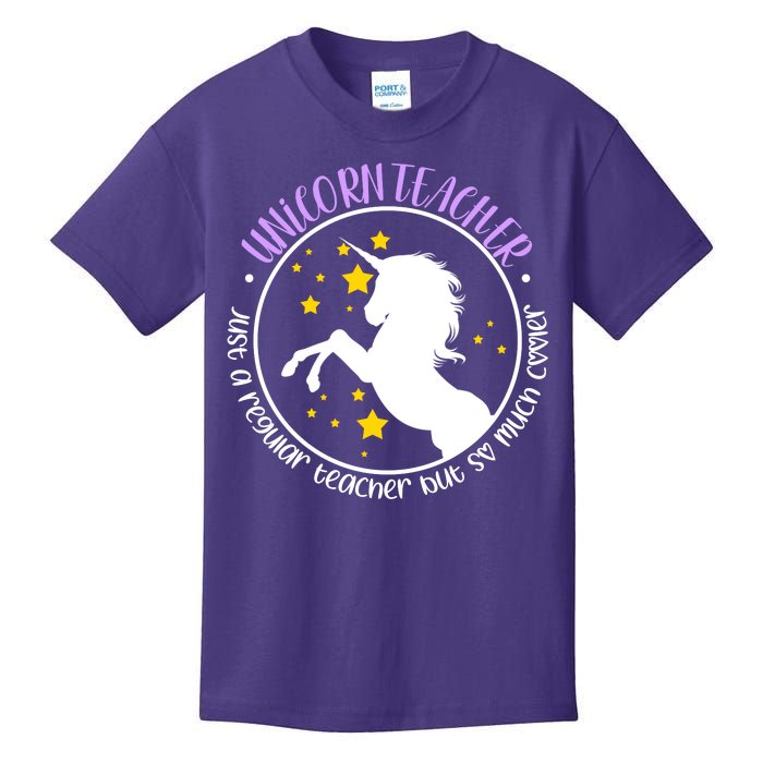 Unicorn Teacher Just A Regular Teacher But So Much Cooler Kids T-Shirt