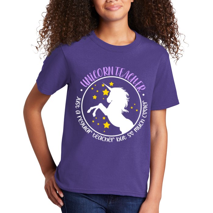Unicorn Teacher Just A Regular Teacher But So Much Cooler Kids T-Shirt