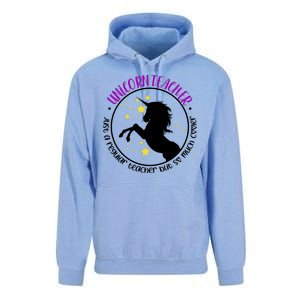 Unicorn Teacher Just A Regular Teacher But So Much Cooler Unisex Surf Hoodie