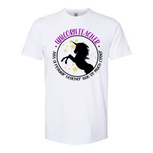 Unicorn Teacher Just A Regular Teacher But So Much Cooler Softstyle CVC T-Shirt