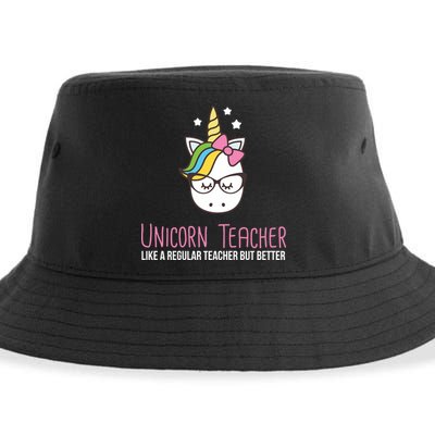 Unicorn Teacher Like A Regular Teacher But Better Sustainable Bucket Hat