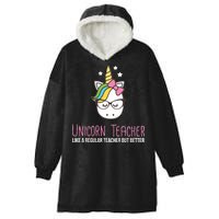 Unicorn Teacher Like A Regular Teacher But Better Hooded Wearable Blanket