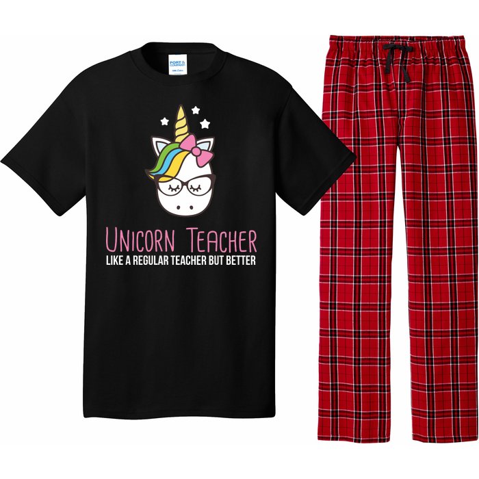 Unicorn Teacher Like A Regular Teacher But Better Pajama Set