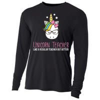 Unicorn Teacher Like A Regular Teacher But Better Cooling Performance Long Sleeve Crew