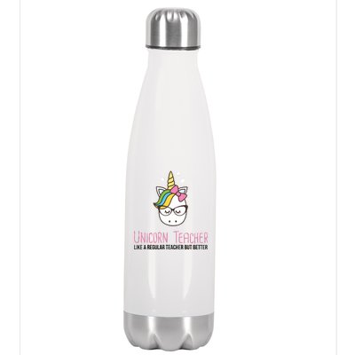 Unicorn Teacher Like A Regular Teacher But Better Stainless Steel Insulated Water Bottle