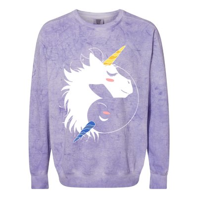 Unicorn Ying Yang Colorblast Crewneck Sweatshirt