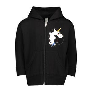 Unicorn Ying Yang Toddler Zip Fleece Hoodie