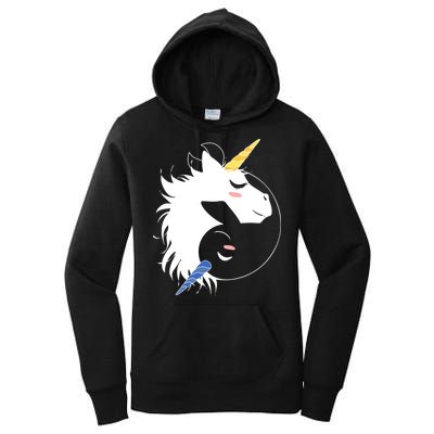 Unicorn Ying Yang Women's Pullover Hoodie