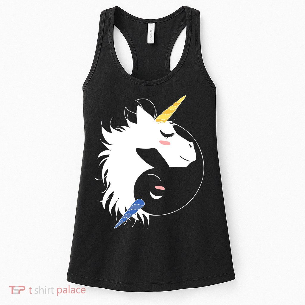 Unicorn Ying Yang Womens Tank Top