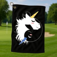 Unicorn Ying Yang Golf Towel