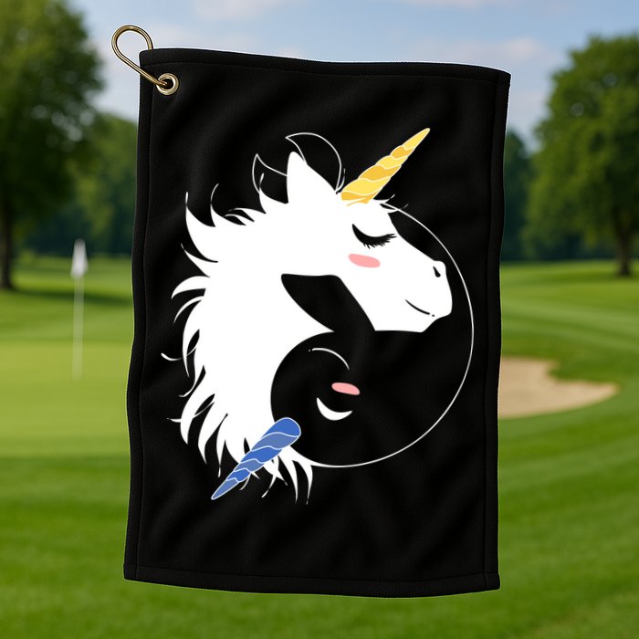Unicorn Ying Yang Golf Towel