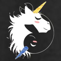 Unicorn Ying Yang Golf Towel
