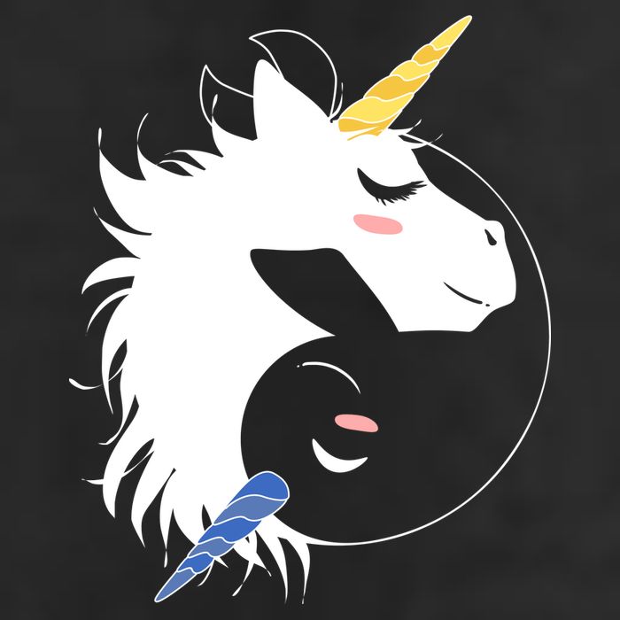 Unicorn Ying Yang Golf Towel