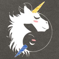 Unicorn Ying Yang Cotton Canvas Backpack