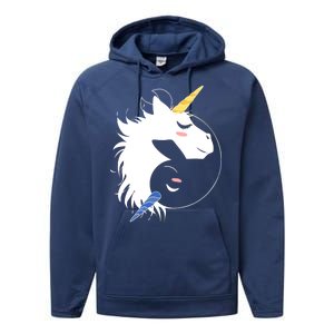 Unicorn Ying Yang Performance Fleece Hoodie